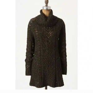 Sleeping on Snow Anthropologie Eldora Linen/Wool Blend Tunic Knit Sweater(XS)
